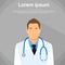 Medical Doctor Profile Icon Male Portrait Flat