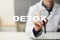 Medical doctor select detox on virtual screen. Health Care concept.