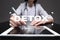 Medical doctor select detox on virtual screen. Health Care concept.