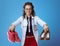 Medical doctor woman showing sneakers and high heel shoes