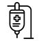 Medical drip icon, outline style