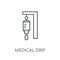 medical drip linear icon. Modern outline medical drip logo conce