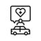 medical driving conditions line icon vector illustration