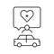 medical driving conditions line icon vector illustration