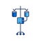 Medical dropper in hospital line color icon. Intravenous therapy and health care concept