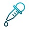Medical dropper liquid laboratory science and research gradient style icon