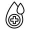 Medical drops icon, outline style