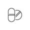 Medical drugs line icon