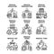 Medical Education Set Icons Vector Illustrations