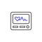 Medical electrocardiography icon. Element of Medical icon for mobile concept and web apps. Detailed Medical electrocardiography