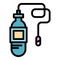 Medical endoscope icon color outline vector