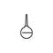 Medical enema line icon