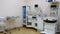 Medical equipment concept. obstetric department. Long shot of a room with devices in maternity clinic to sustain life of