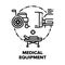 Medical Equipment Hospital Vector Concept Black Illustration