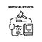 Medical Ethics Professional Vector Black Illustration