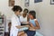 Medical examination by Paraguayan doctor with a girl
