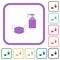 Medical face mask and liquid soap simple icons