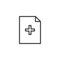 Medical file document outline icon
