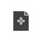 Medical file document vector icon