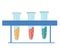 Medical flasks. Flasks Beakers and Test-tube. Chemical Laboratory Equipment. Vector illustration of medical test tubes in flat