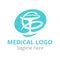Medical flat abstract logo template