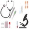 Medical flat background, health care, first aid.