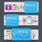 Medical flat horizontal banners concept. Vector illustration design