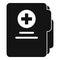 Medical folder icon, simple style