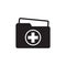 Medical folder minimal vector icon