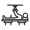 Medical foot rehabilitation icon, outline style