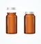 Medical Glass Brown Bottle. Vector