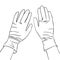 medical gloves, doctor's hands art illustration