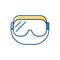 Medical goggles RGB color icon