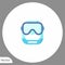 Medical goggles vector icon sign symbol