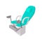 Medical gynecological chair cartoon icon