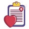 Medical health card icon, cartoon style