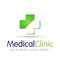 Medical health care cross clinic people family medical health care logo design icon on white background