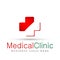 Medical health care cross clinic people family medical health care logo design icon on white background