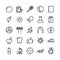 Medical, Health and Fitness Line Vector Icons 6