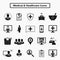 Medical and Healthcare Icon set.