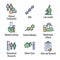 Medical Healthcare Icons - People Charting Disease or Scientific Discovery New Employee Hiring Process icon set