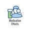Medical Healthcare Icons with People Charting Disease or Scientific Discovery New Employee Hiring Process icon set