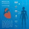 Medical and healthcare infographic, Cardiology infographics.