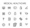 Medical healthcare related vector icon set.