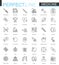 Medical and healthcare thin line web icons set. Outline stroke icon design.