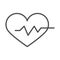Medical healthy heartbeat life line icon design