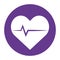 Medical heartbeat cardiology health care isolated icon