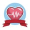 Medical heartbeat symbol