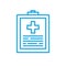 Medical history line icon, vector illustration