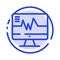 Medical, Hospital, Heart, Heartbeat Blue Dotted Line Line Icon